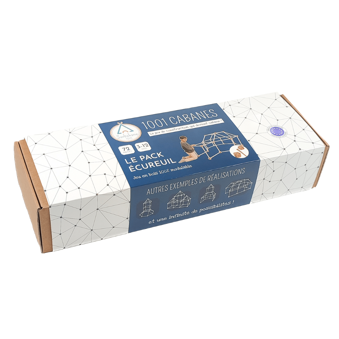 Kit cabane bois - Pack Ecureuil (72 pièces)