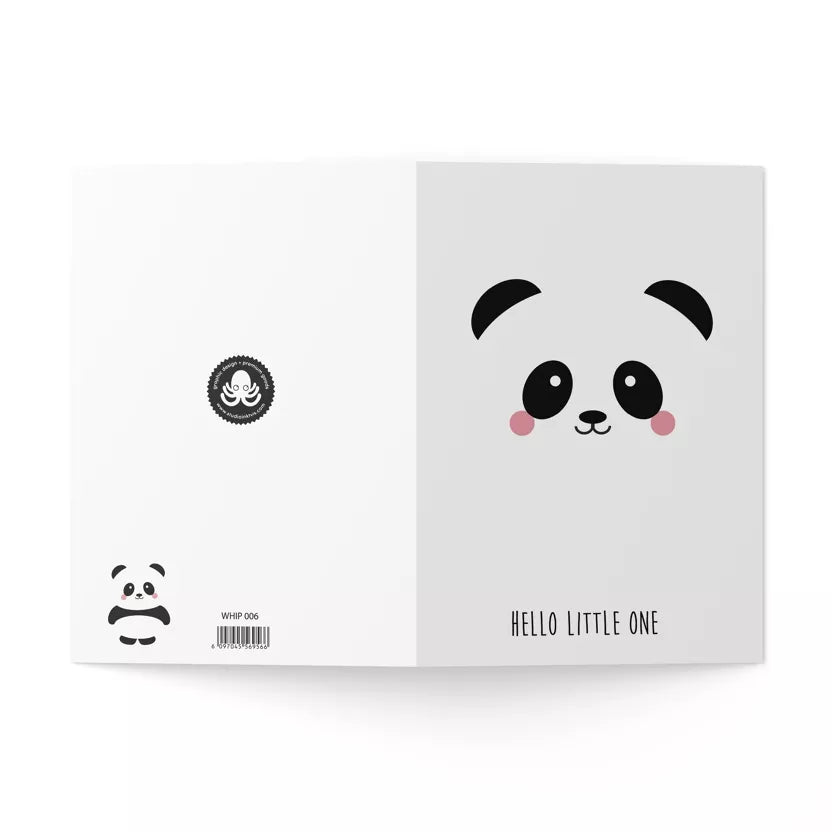 Carte Panda "Hello Little One" + enveloppe