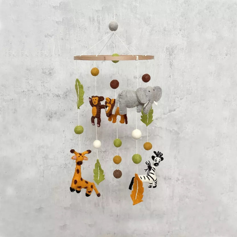 Mobile en feutrine - Animaux d'Afrique