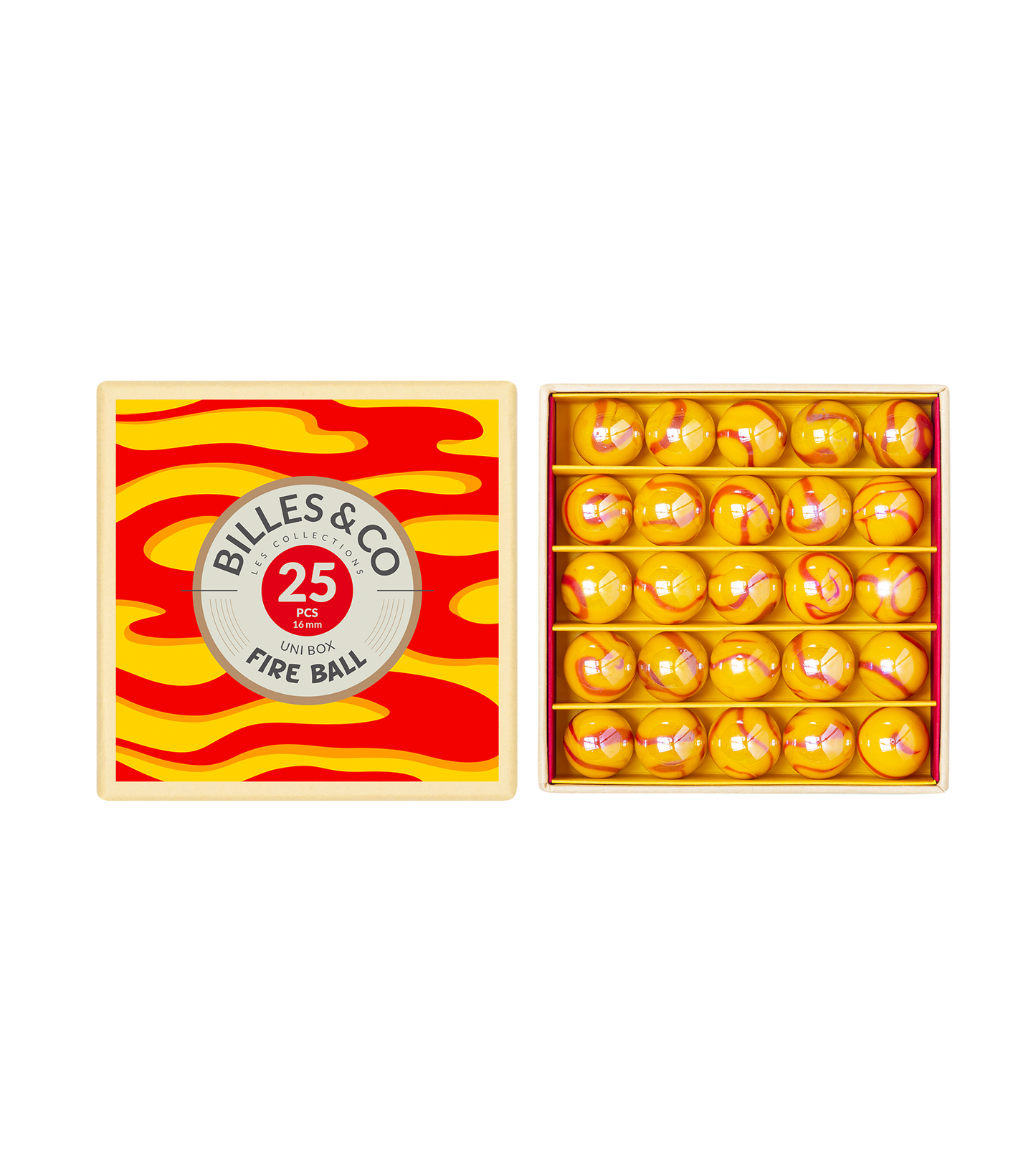 Coffret 25 billes - Fire Ball