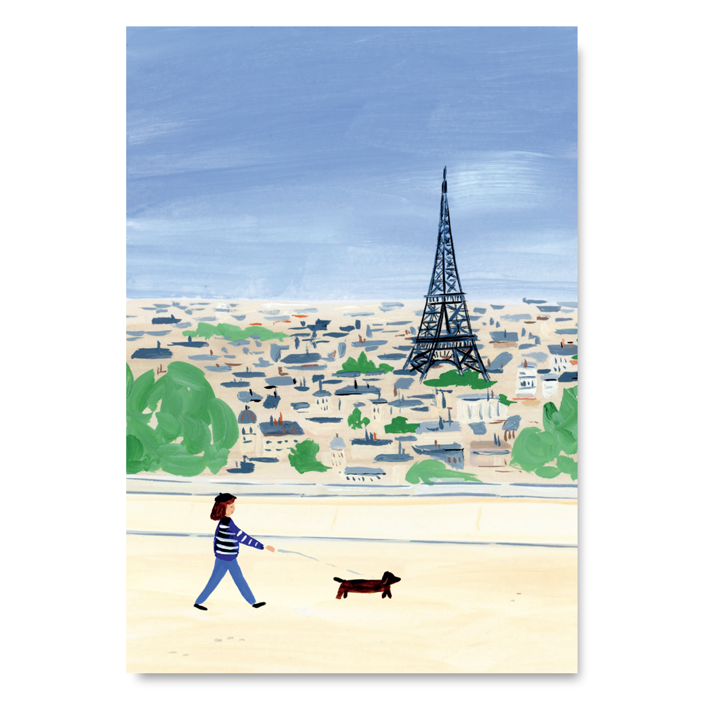 Carte double illustrée