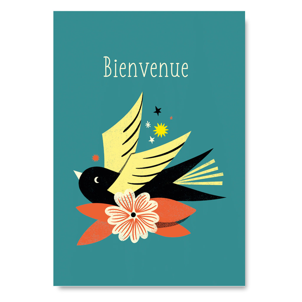 Carte de voeux illustrée
