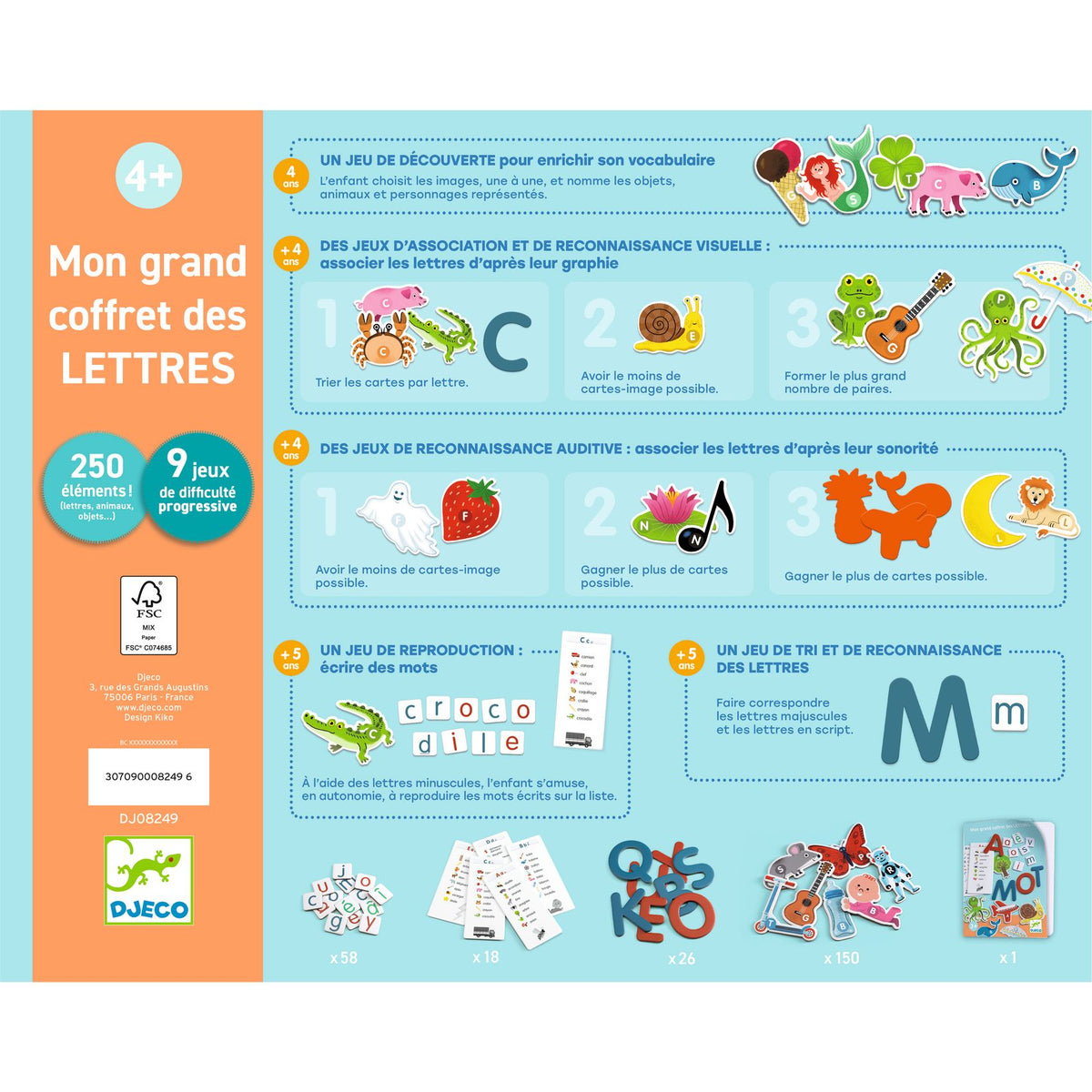 Mon grand coffret des lettres - 9 jeux progressifs