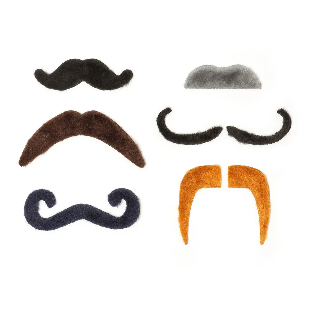 Set de 6 fausses moustaches