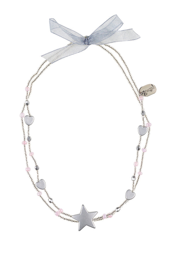 Collier Yuna, argent coeur - étoile