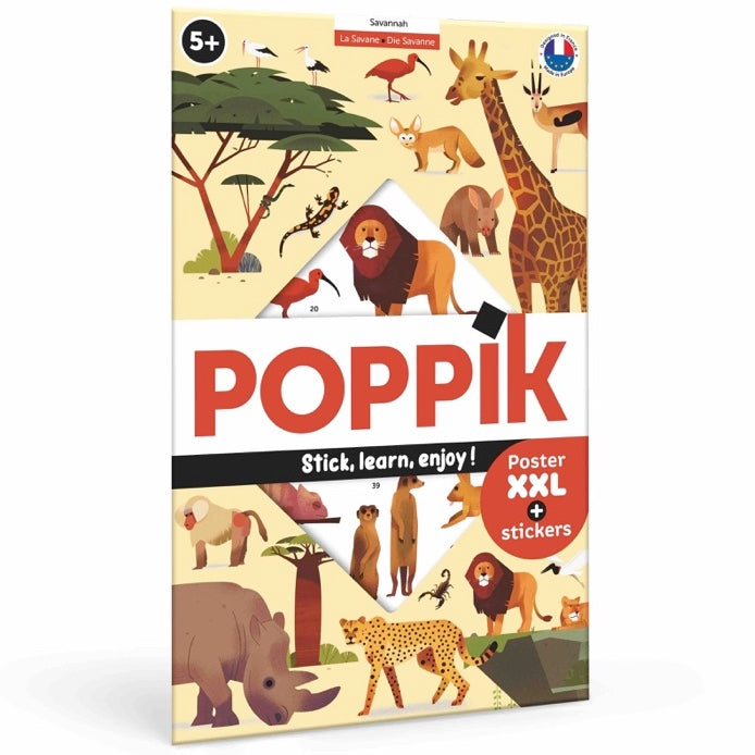Poster géant + stickers - Savane