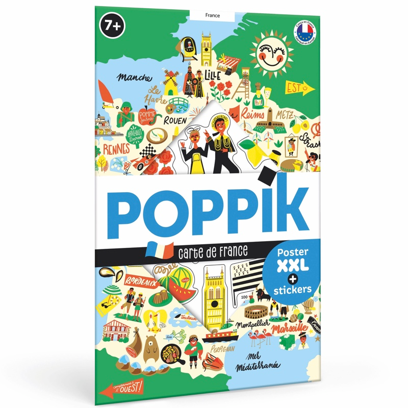 Poster éducatif +88stickers - France
