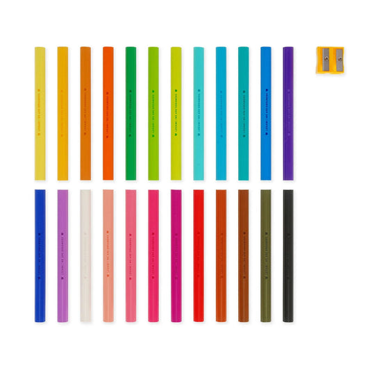 24 crayons de couleurs Teddy bear