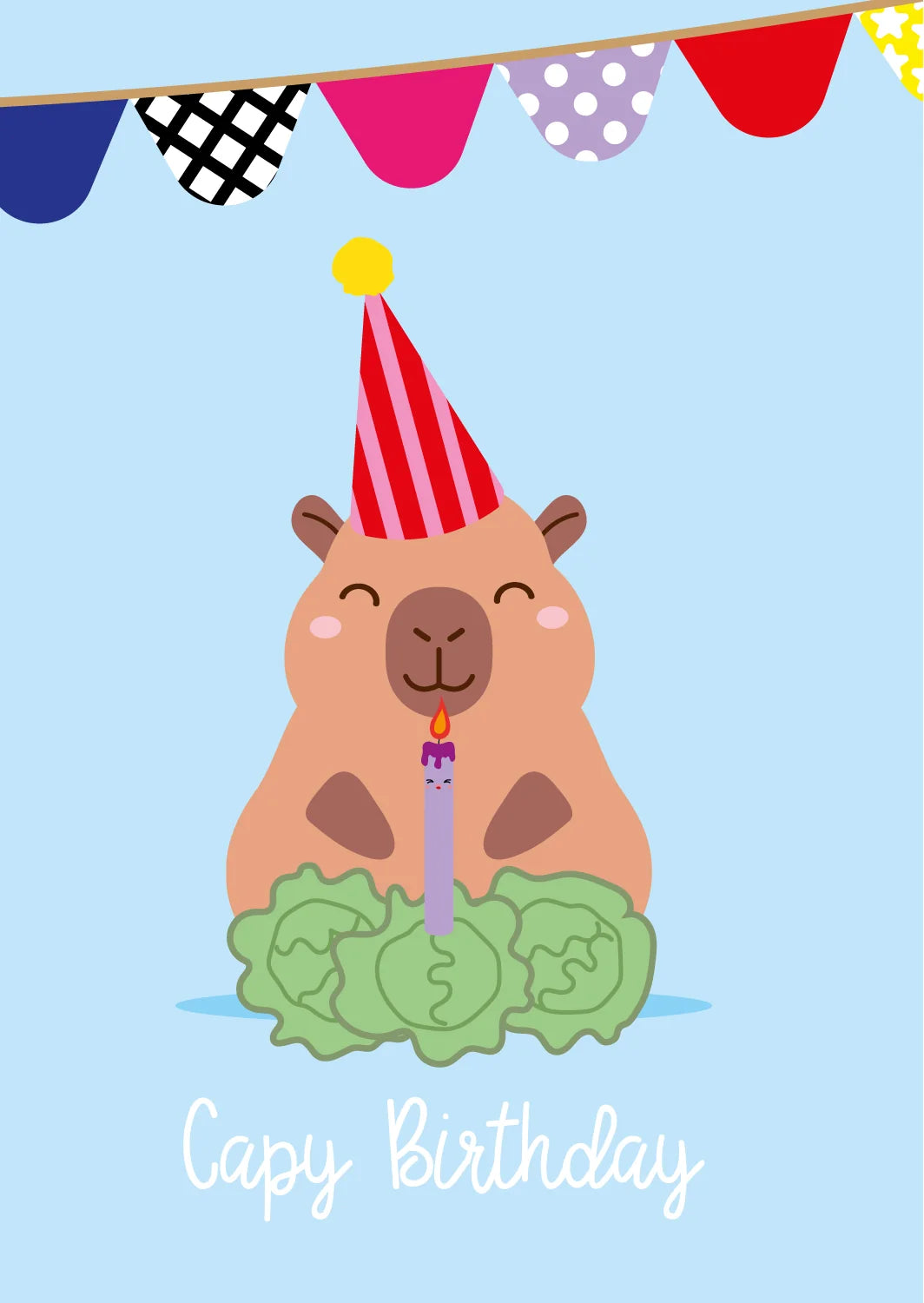 Carte anniversaire "Capy Birthday"