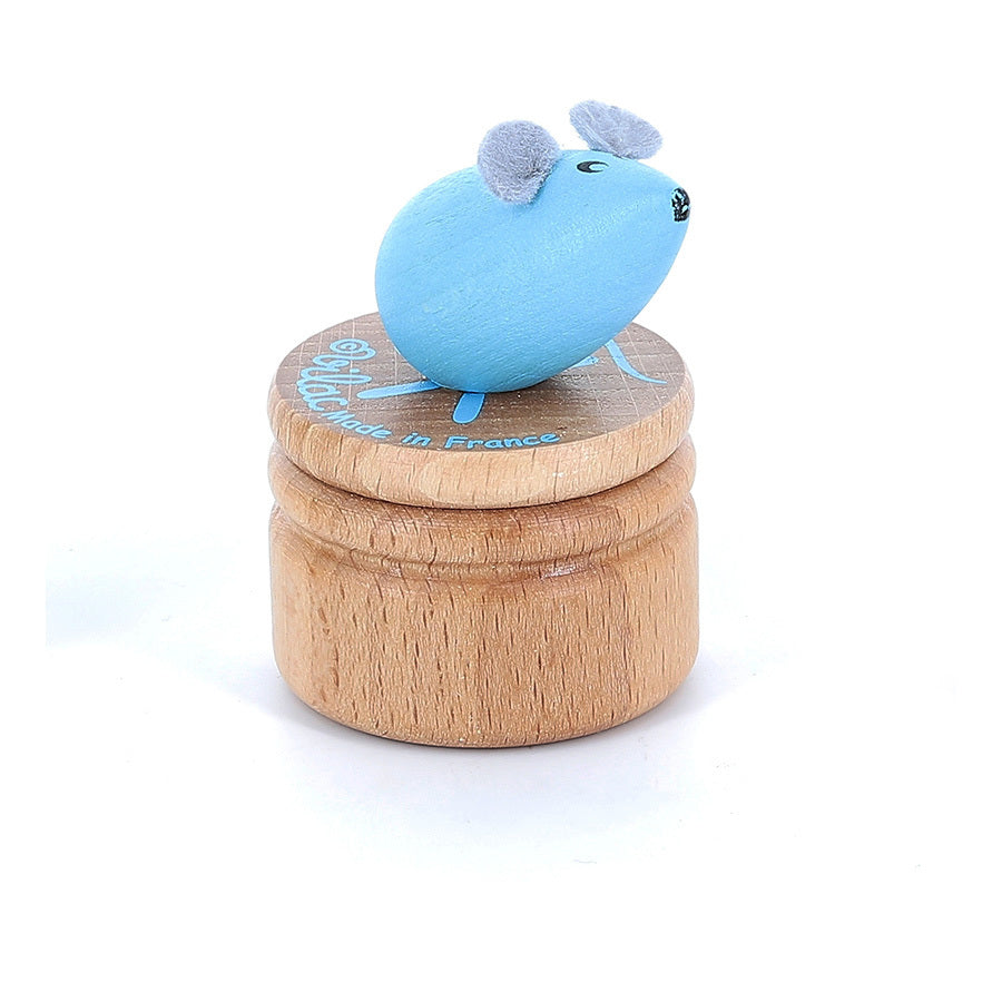 Boîte à dents de lait souris en bois