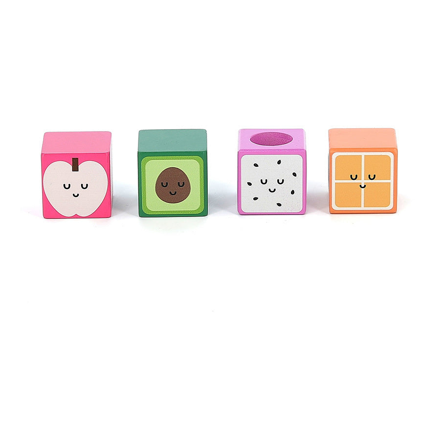Cubes sonores en bois - fruits & légumes - Andy Westface