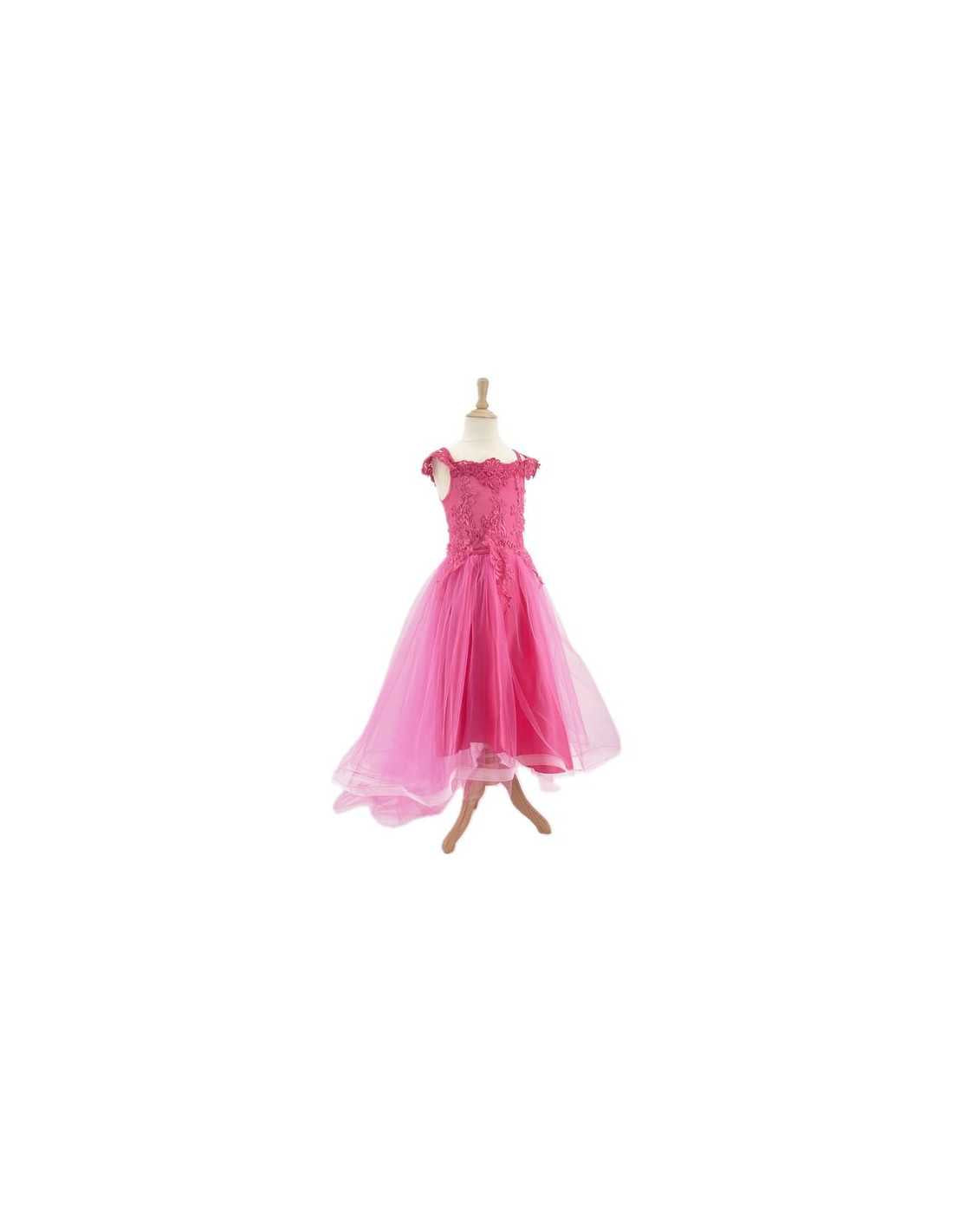 Déguisement robe de princesse avec traine Rose