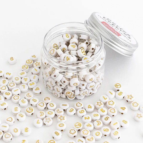 Pot de perles lettres