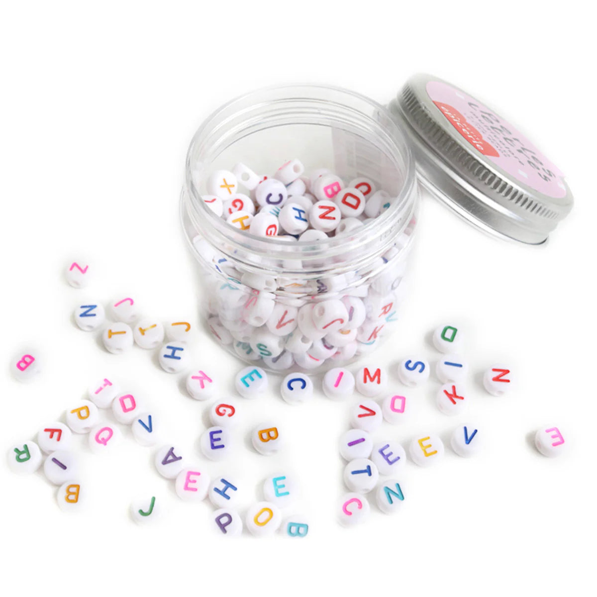 Pot de perles lettres