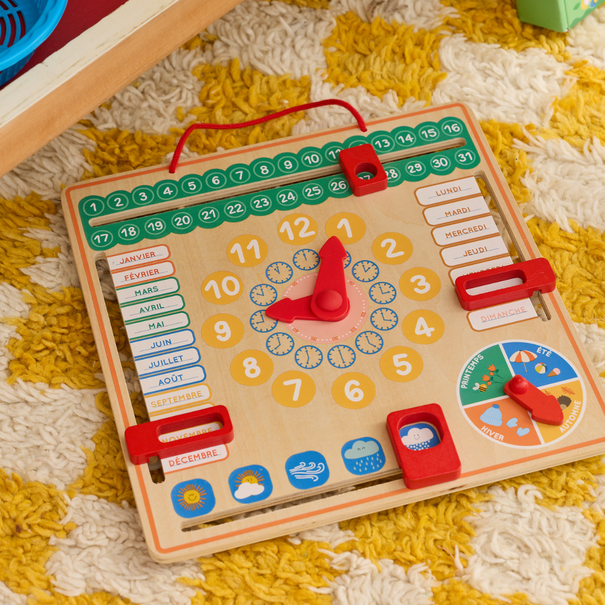 Calendrier éducatif en bois