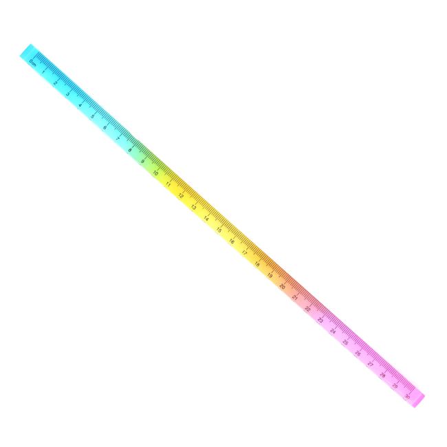 Règle barre multicolore