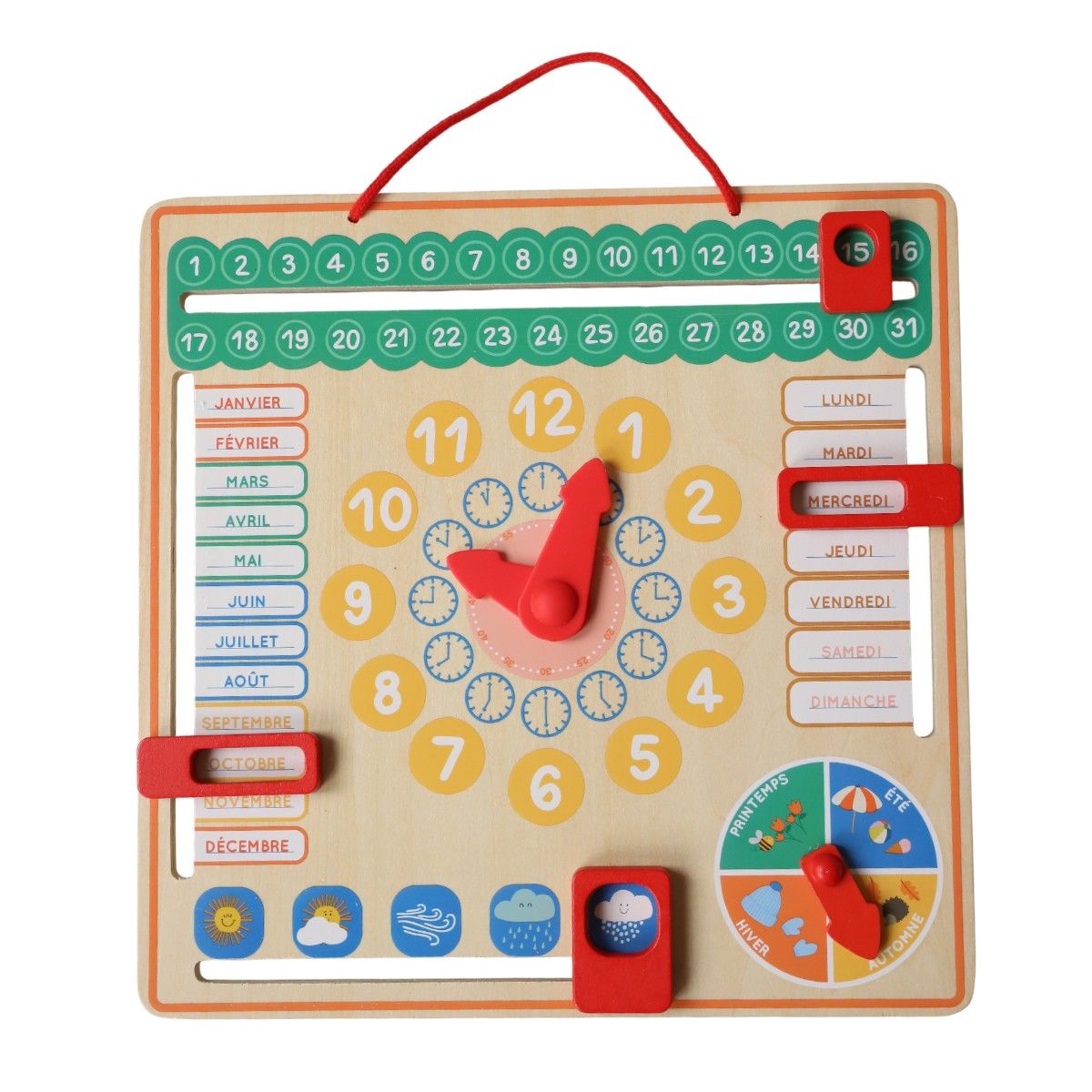 Calendrier éducatif en bois