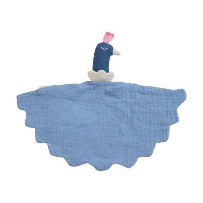 Doudou plat joli paon