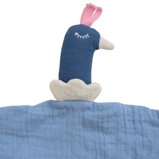 Doudou plat joli paon