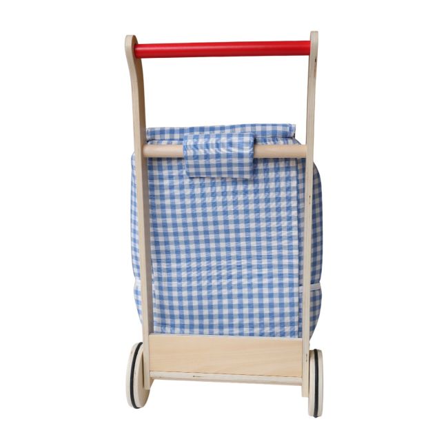 Mon petit chariot de courses vichy bleu