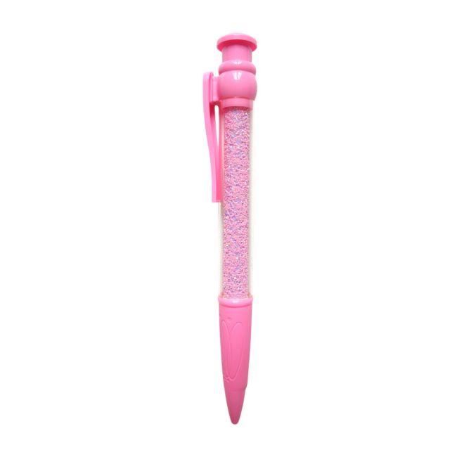 Stylo XL paillettes rose