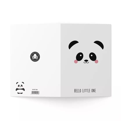 Carte Panda "Hello Little One" + enveloppe
