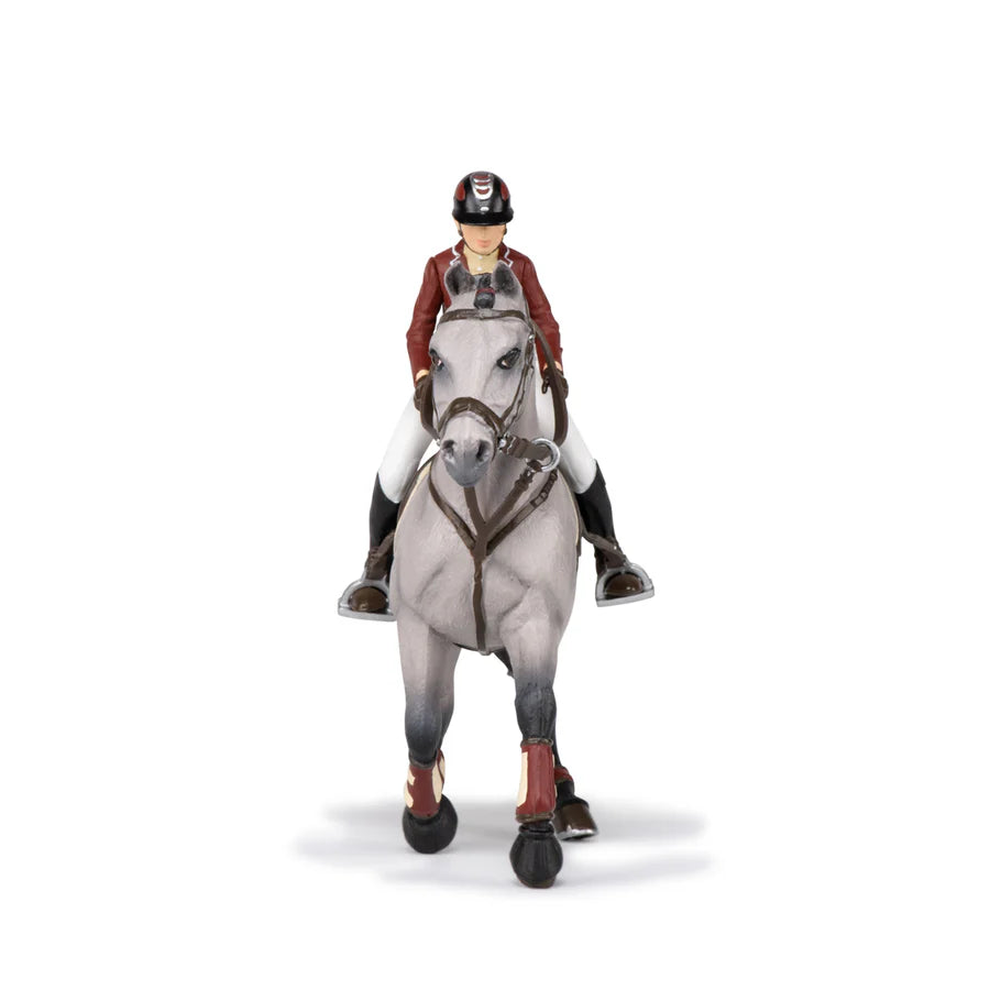 Papo cheval de concours et cavalière