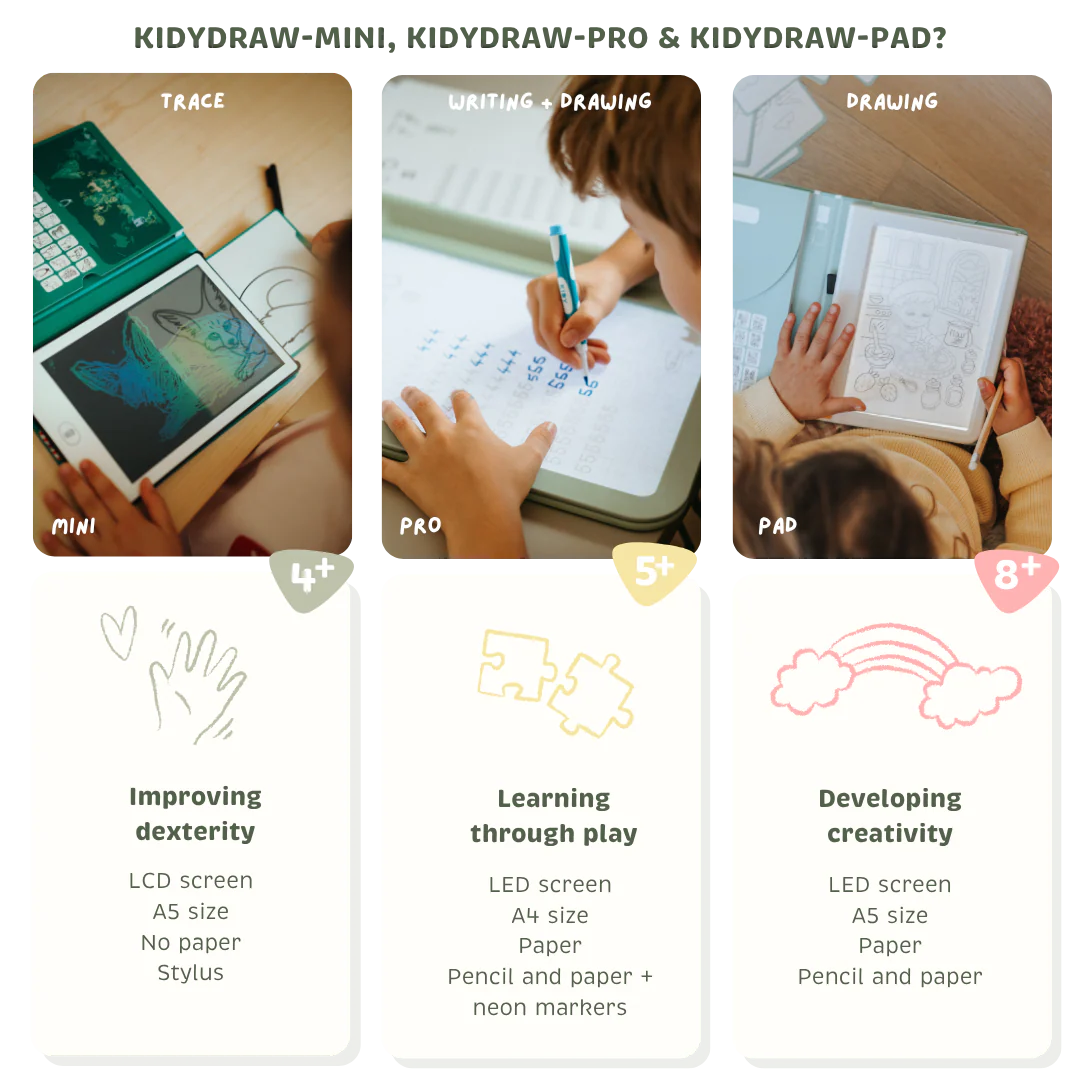 Tablette lumineuse avec dessins 8+