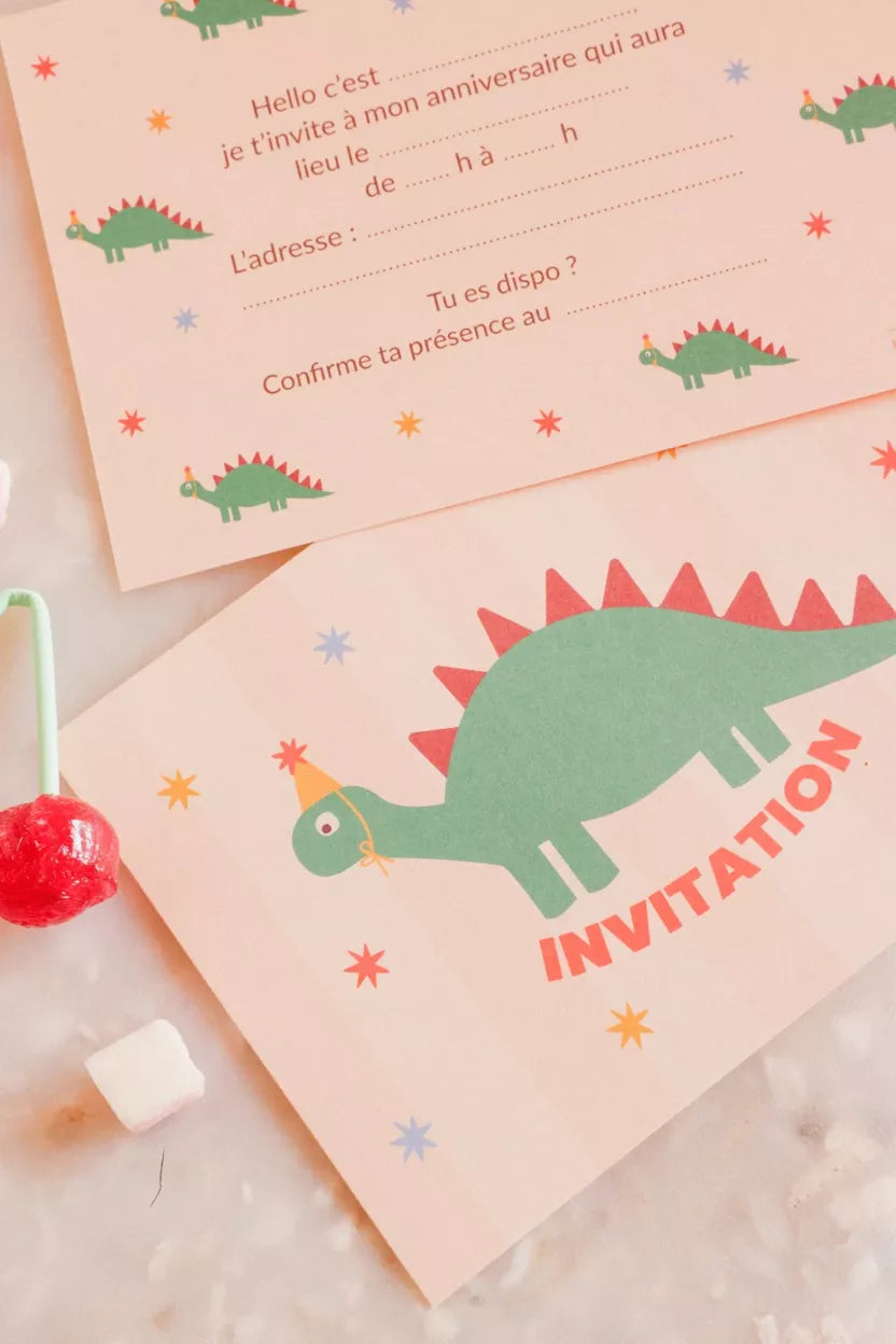 Cartes d'invitation Anniversaire - Lot de 6