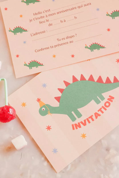 Cartes d'invitation Anniversaire - Lot de 6