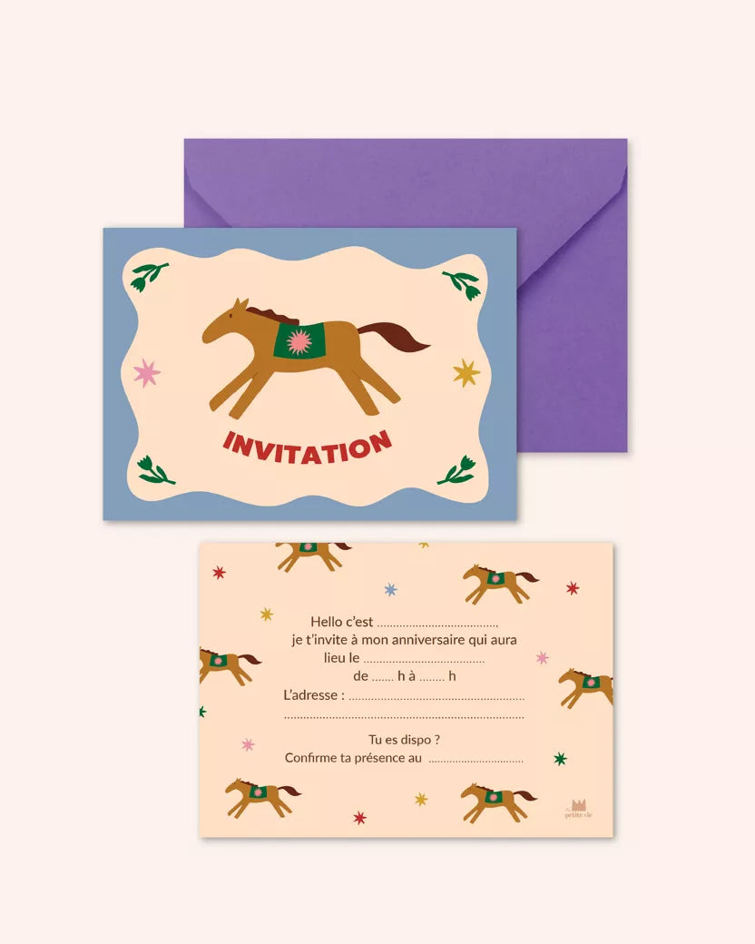 Cartes d'invitation Anniversaire - Lot de 6