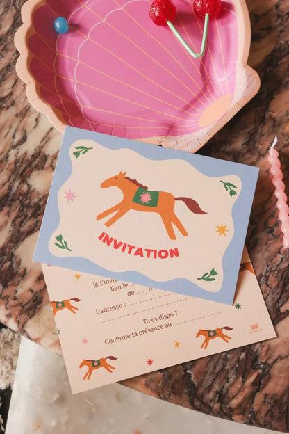 Cartes d'invitation Anniversaire - Lot de 6