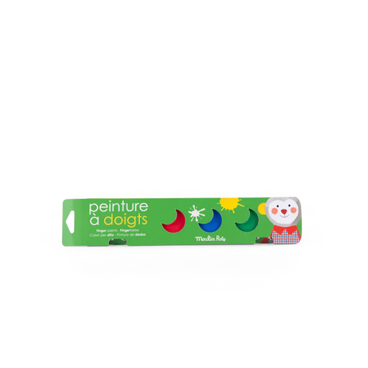 6 petits pots de peinture à doigt - Les Popipop