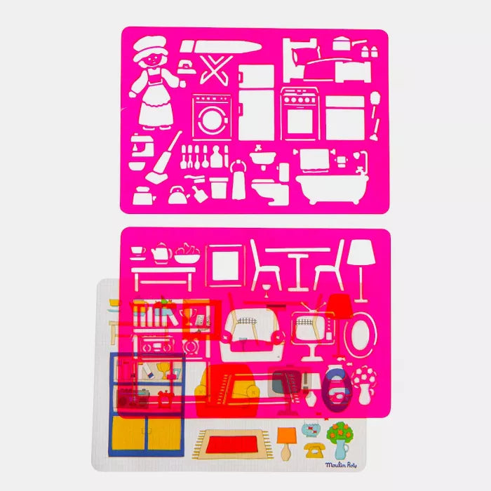 Set de pochoirs à dessin
