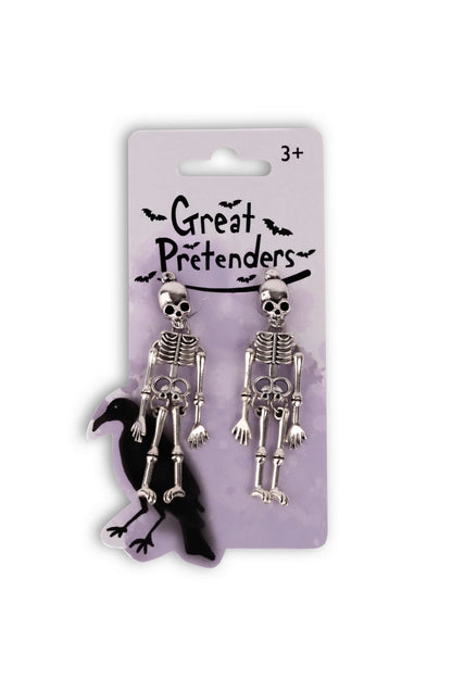 Boucles d'oreilles clips squelettes