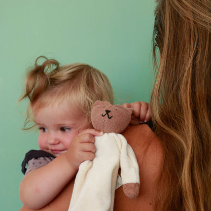 Doudou plat à tête de lapin
