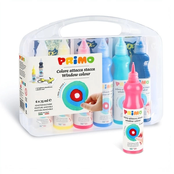 Peinture pour vitres autocollante - 6 couleurs