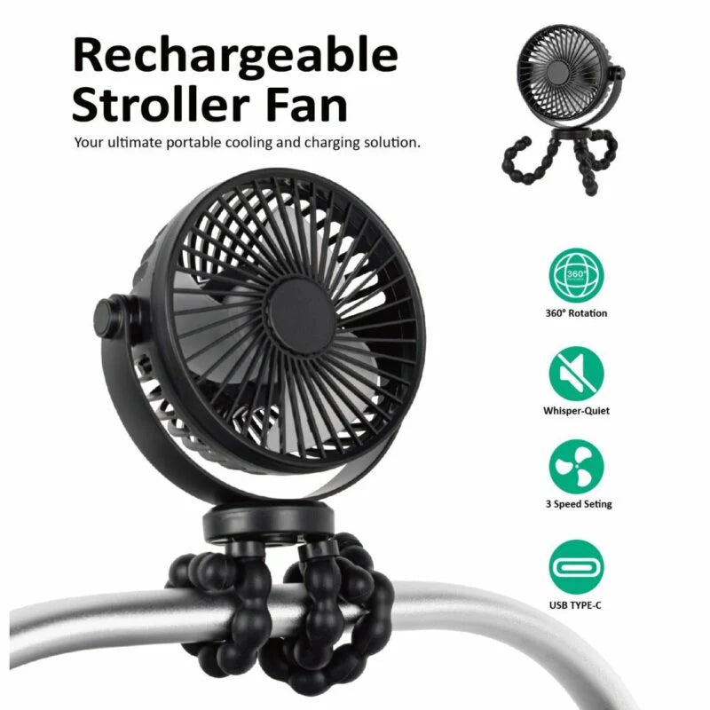 Ventilateur pour poussette - flexible