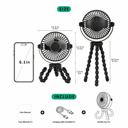 Ventilateur pour poussette - flexible