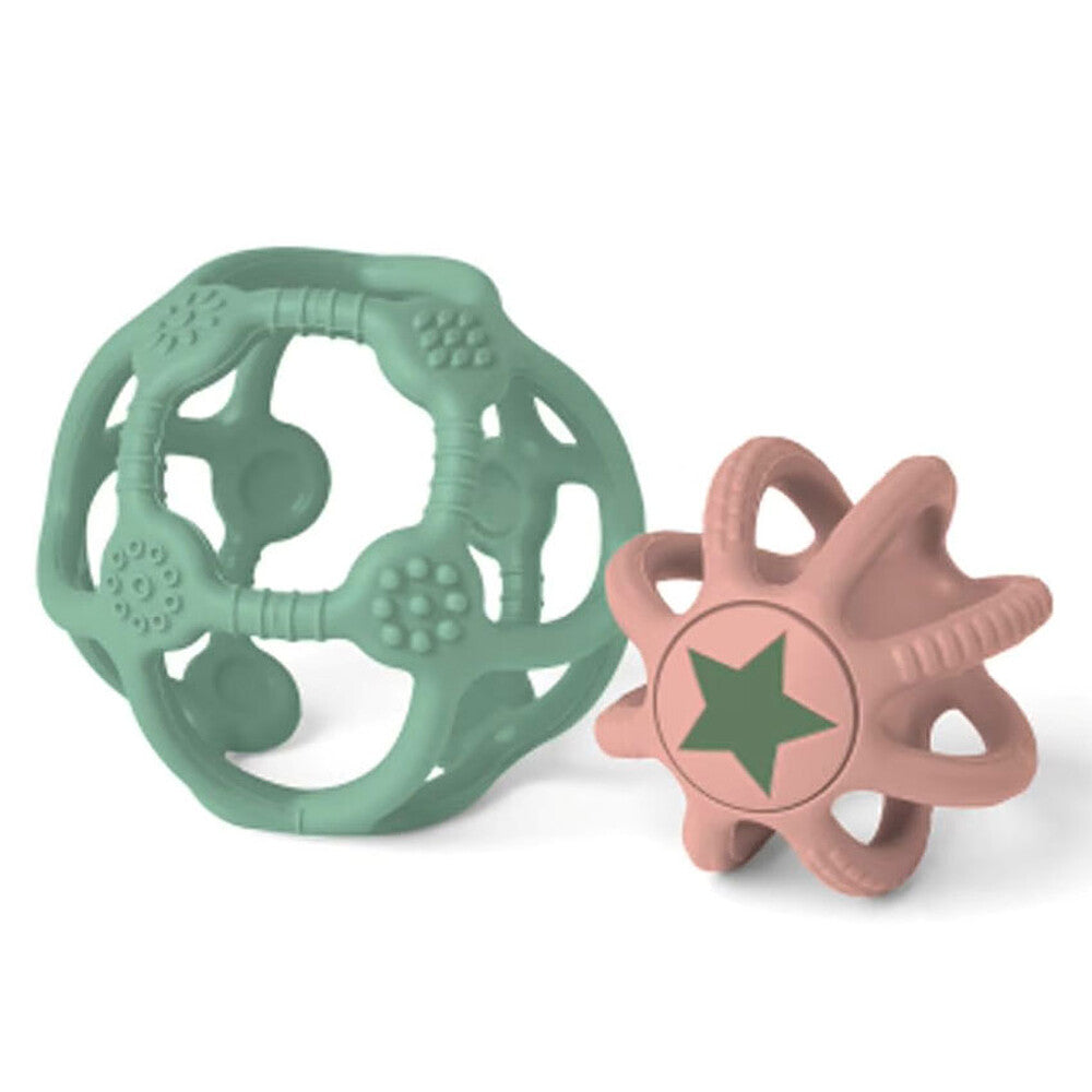2 balles sensorielles silicone