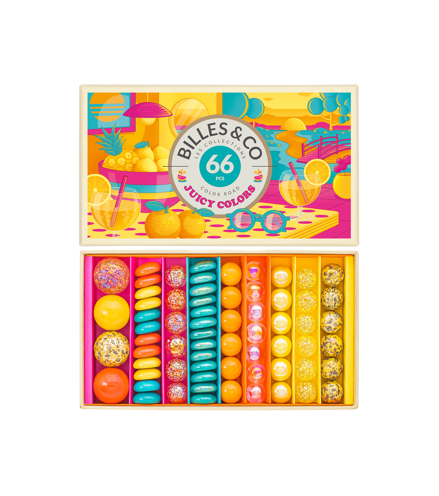 Coffret de 66 billes - Juicy Colors
