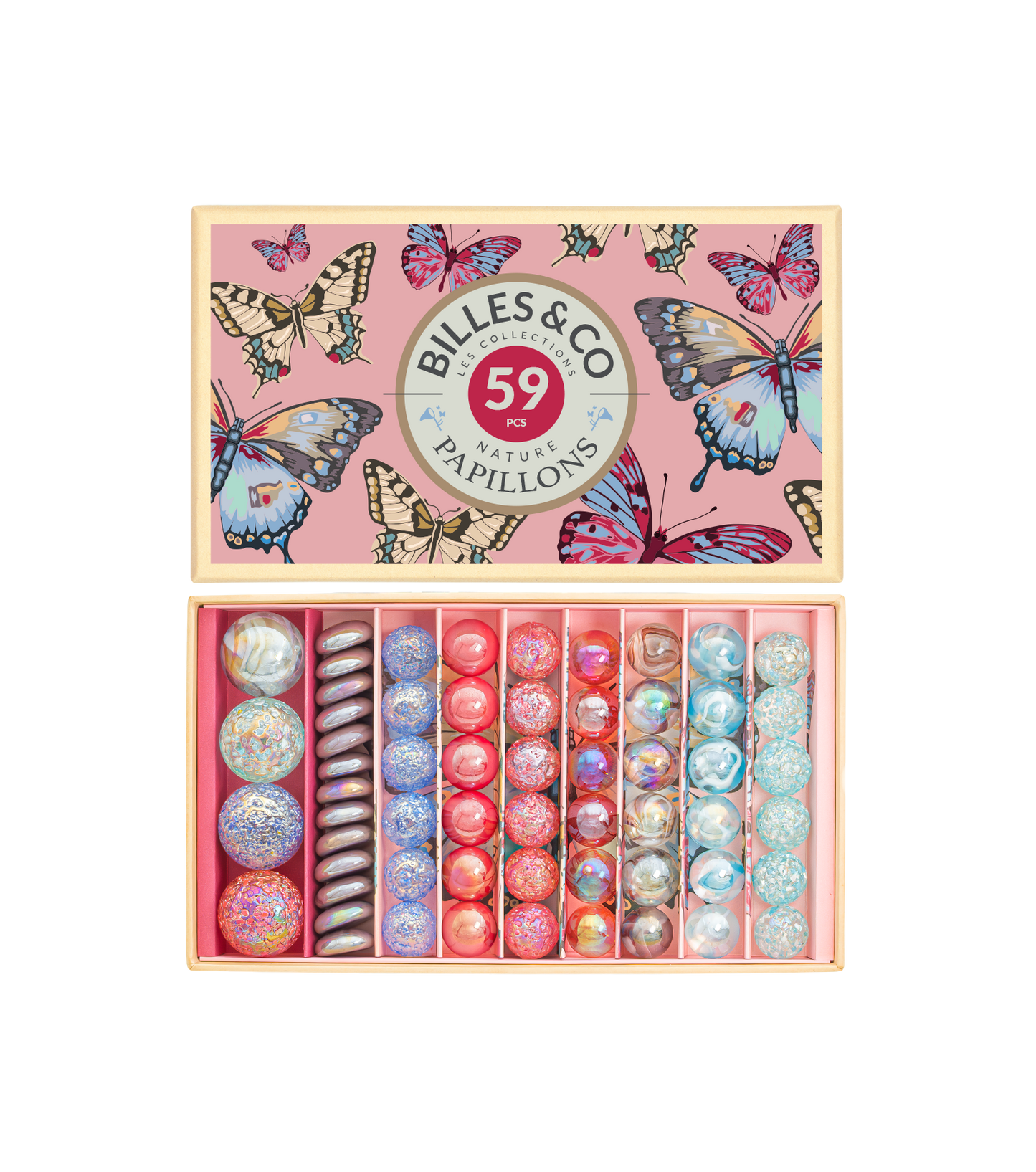 Coffret de billes - Papillons (anamorphique)