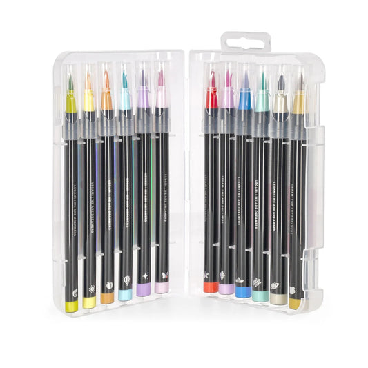 12 feutres pinceaux - pastel