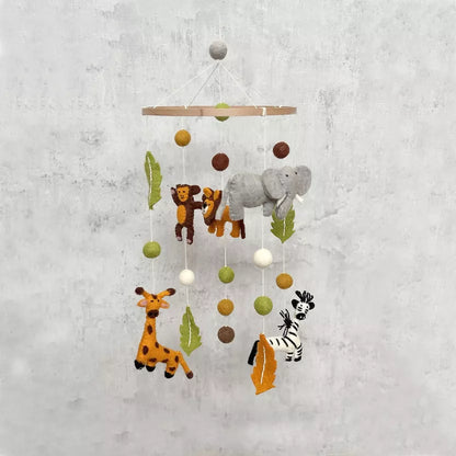 Mobile en feutrine - Animaux d'Afrique
