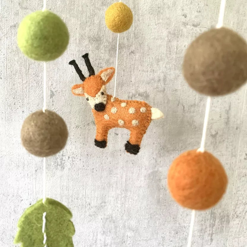 Mobile en feutrine - Animaux de la forêt
