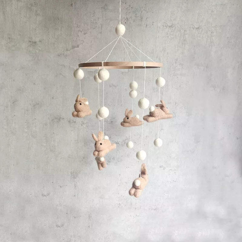 Mobile en feutrine - Lapins