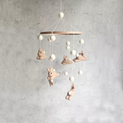 Mobile en feutrine - Lapins