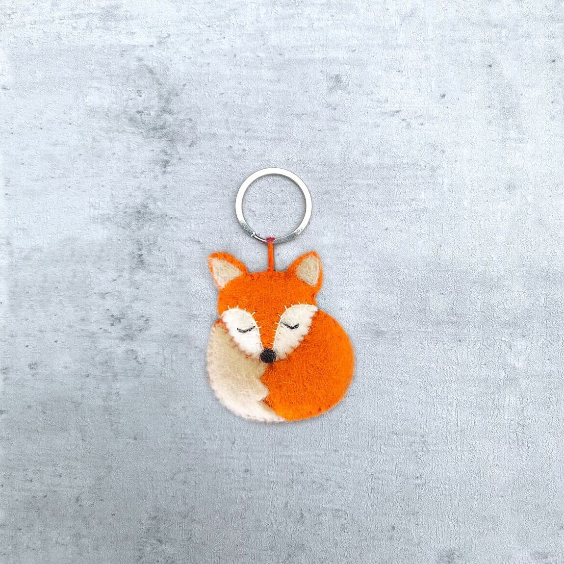 Porte-clés en feutrine - Renard