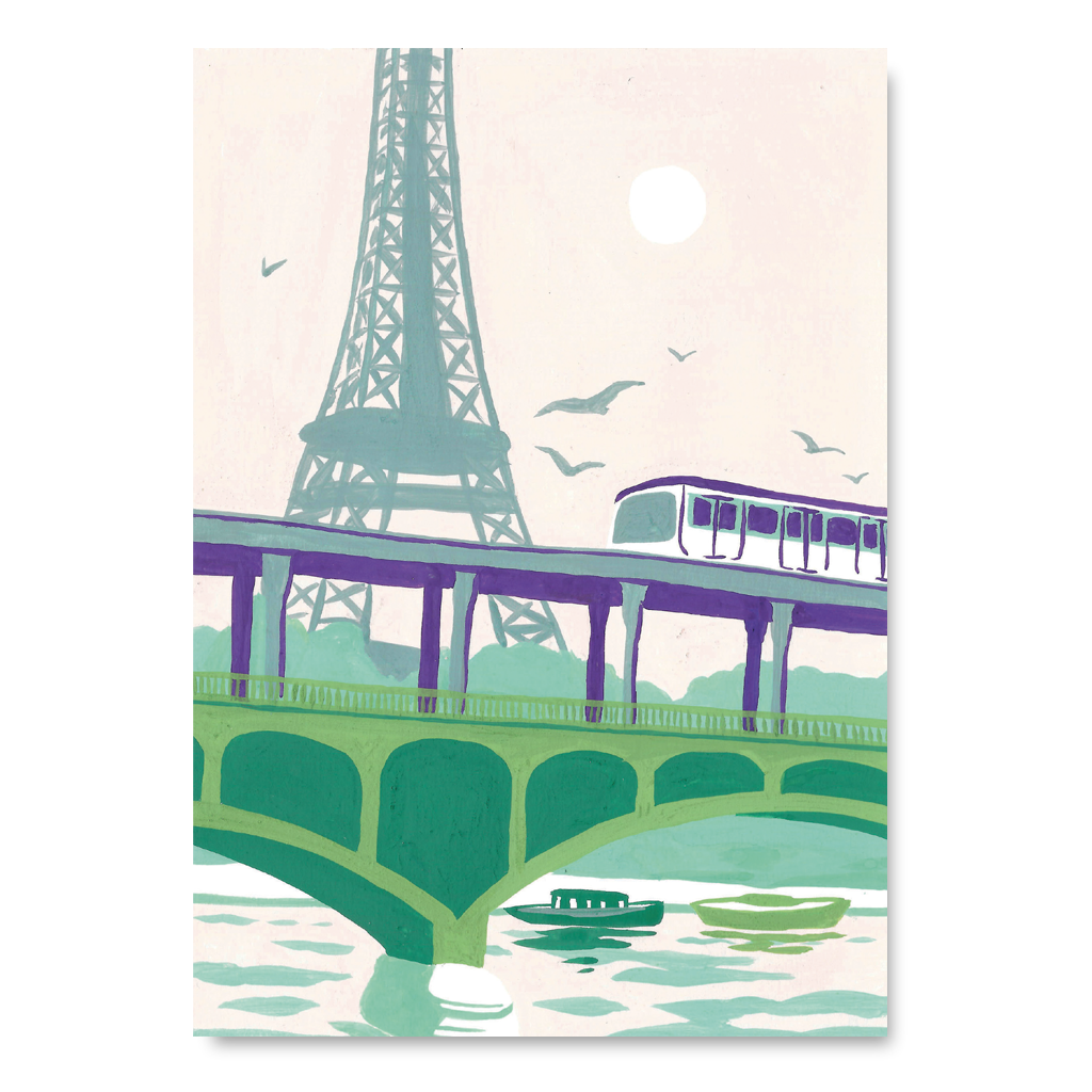 Carte double illustrée