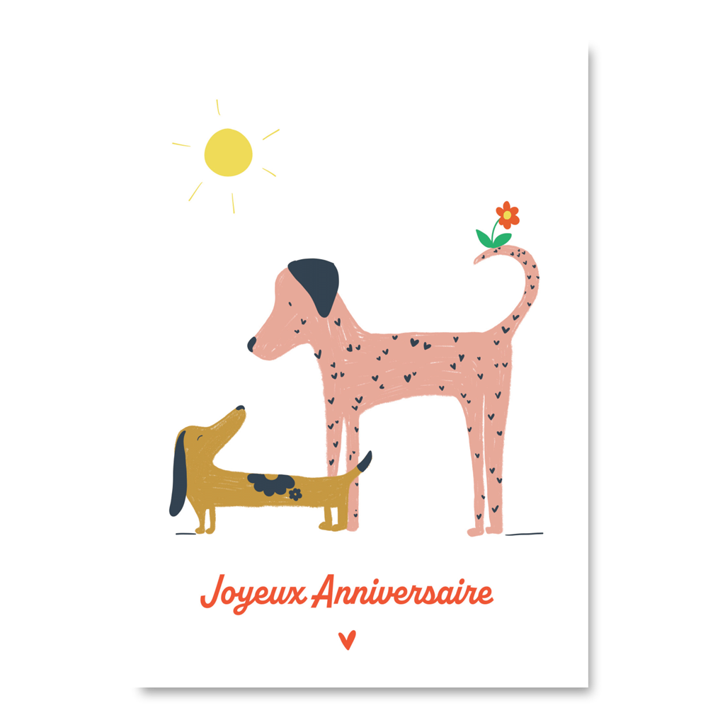 Carte Bon anniversaire illustrée
